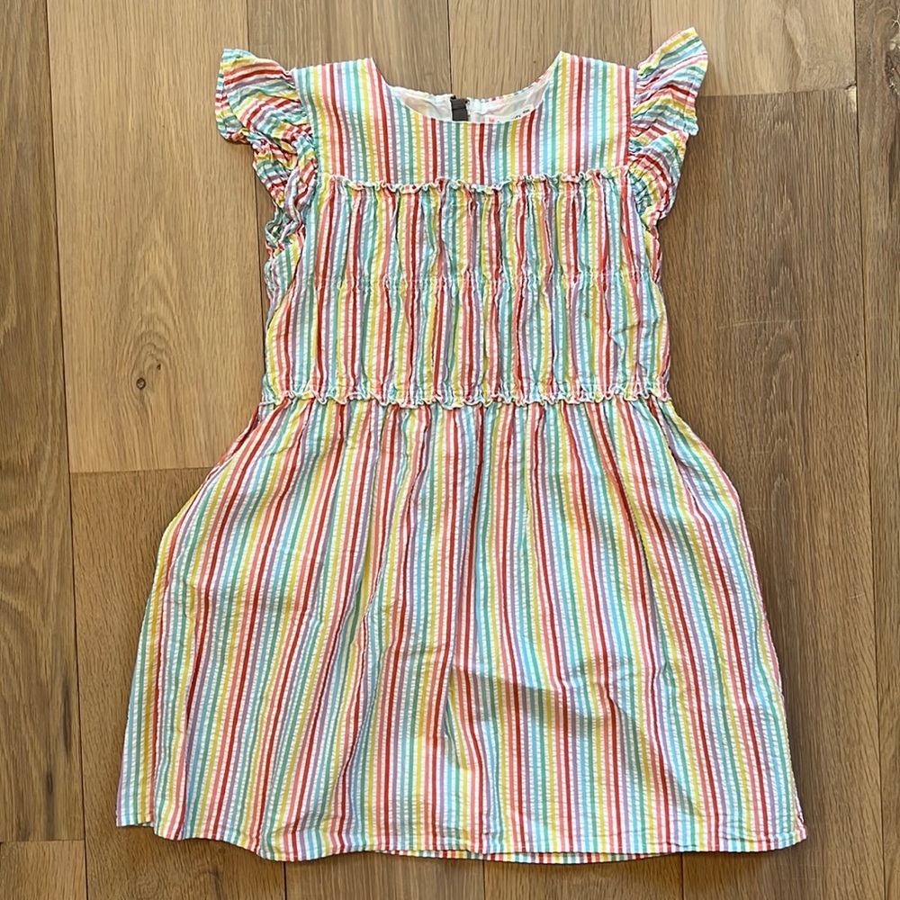 Adorable Crewcuts Rainbow Seersucker Dress